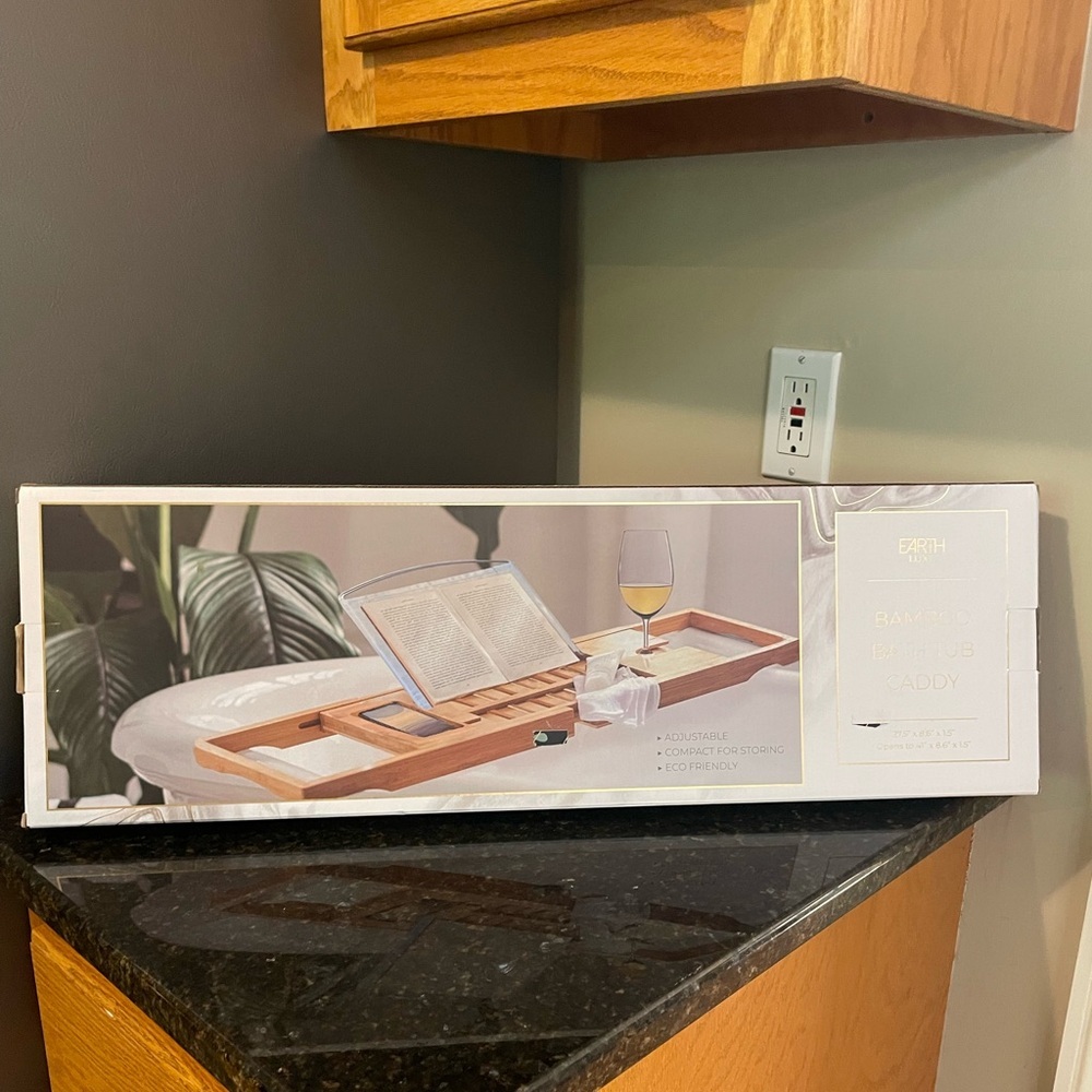 Bamboo Bathtub Caddy New in Box